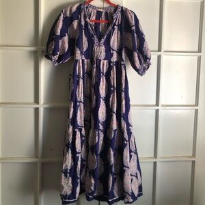 BNWOT Matta block print maxi dress